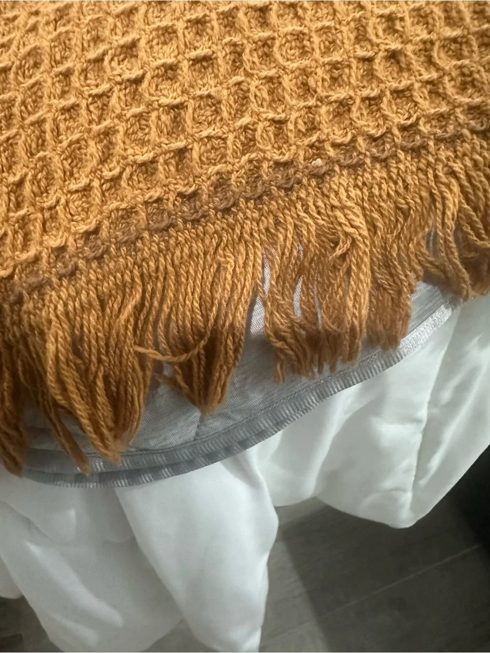 West Elm Chunky Cotton Knit Throw  50x60 Very Nice Condition